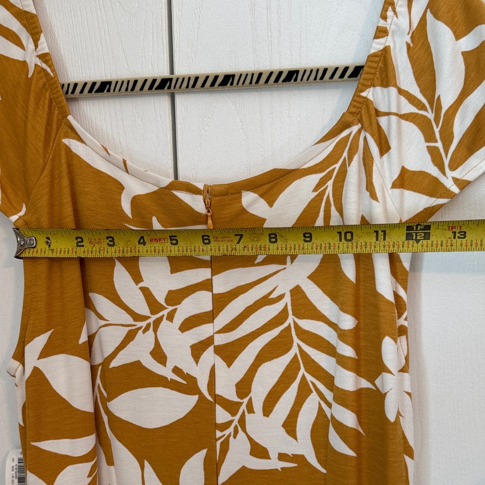 Old Navy Mustard Yellow Floral Scoop Neck Midi Dress Large NWT 2/$20 - Picture 9 of 9